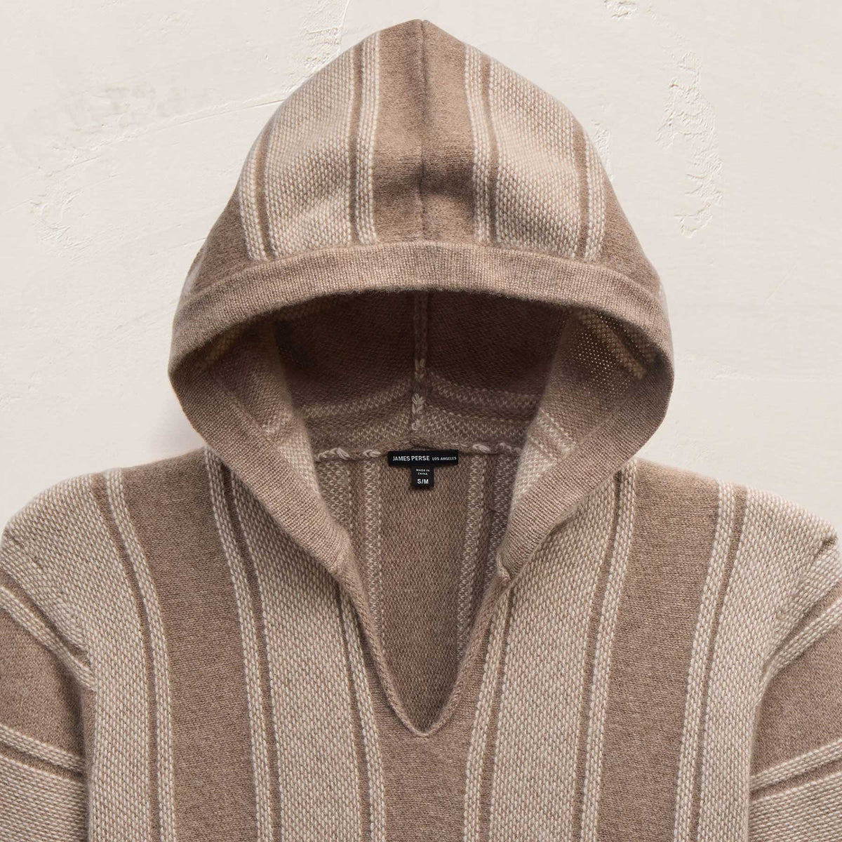 Mens Poncho in Natural Stripe | James Perse Los Angeles