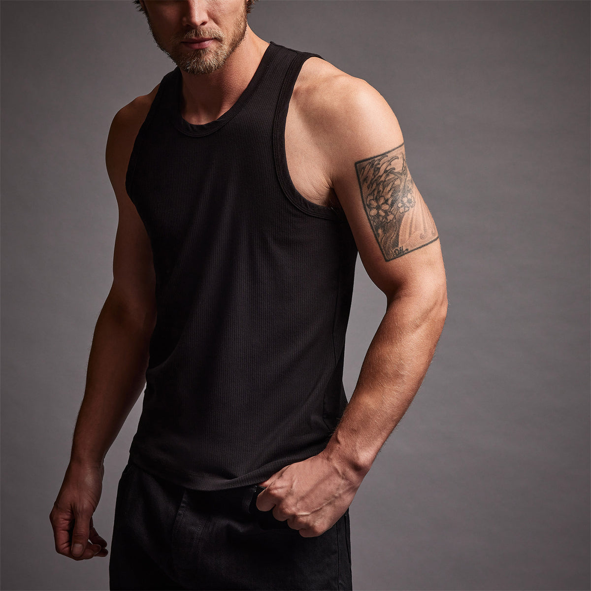 LA Skate Tank in Black | James Perse Los Angeles