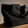 Suede Tote Bag in Black | James Perse Los Angeles