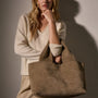 Suede Tote Bag in String | James Perse Los Angeles
