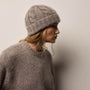 Lightweight Txrd Cashmere Cblknt Beanie in Beige Melange | James Perse Los Angeles / Womens