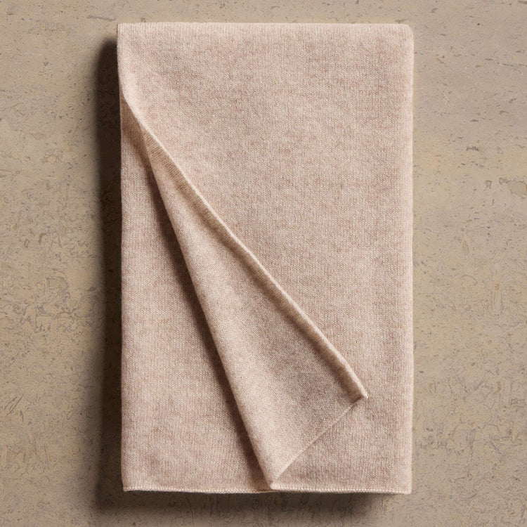 Open Knit Cashmere Scarf in Light Beige  | James Perse Los Angeles