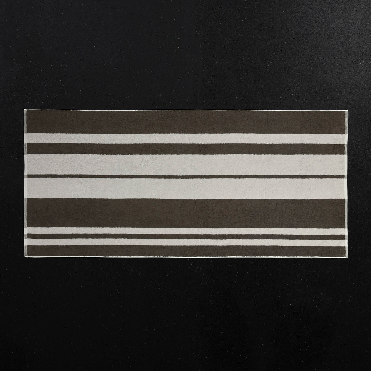 Wide Stripe Beach Towel in Safari/Pearl Grey | James Perse Los Angeles