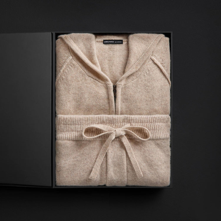 Men's Cashmere Track Suit Gift Set In Stone | James Perse Los Angeles