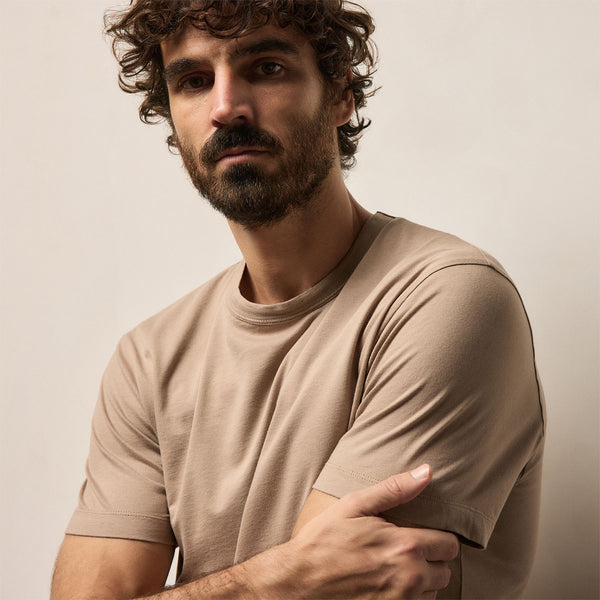 Brushed Lotus Crew in Coffee | James Perse Los Angeles