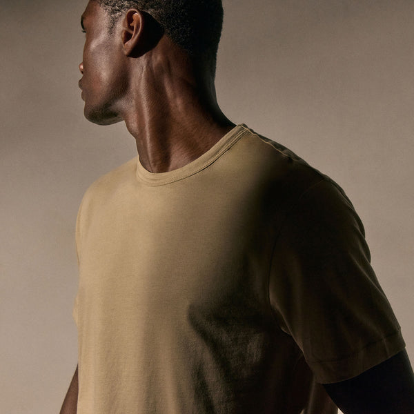 Brushed Lotus Crew in Light Khaki | James Perse Los Angeles