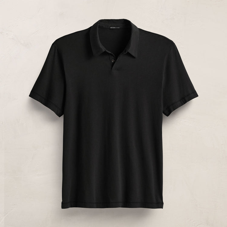 Brushed Lotus Polo - Black