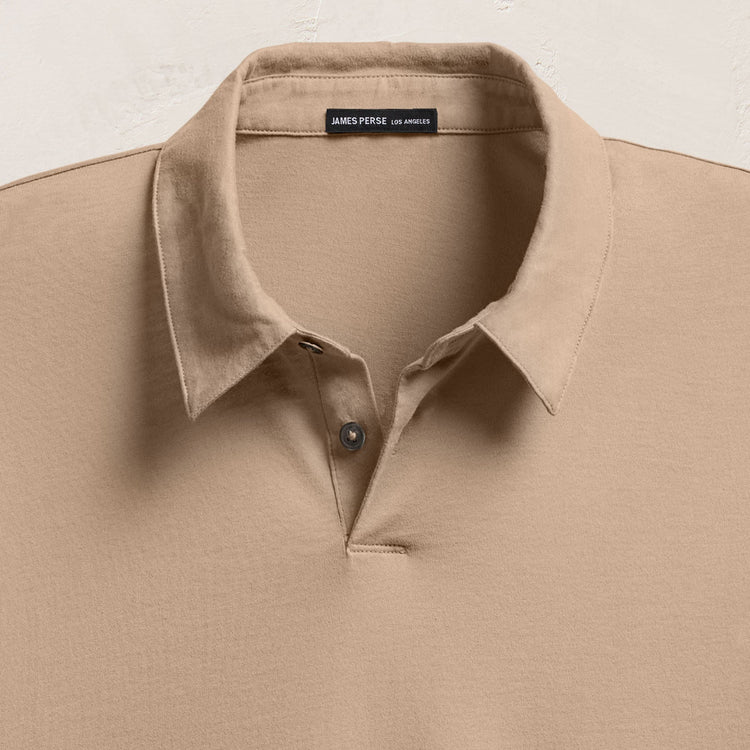 Brushed Lotus Polo in Coffee | James Perse Los Angeles