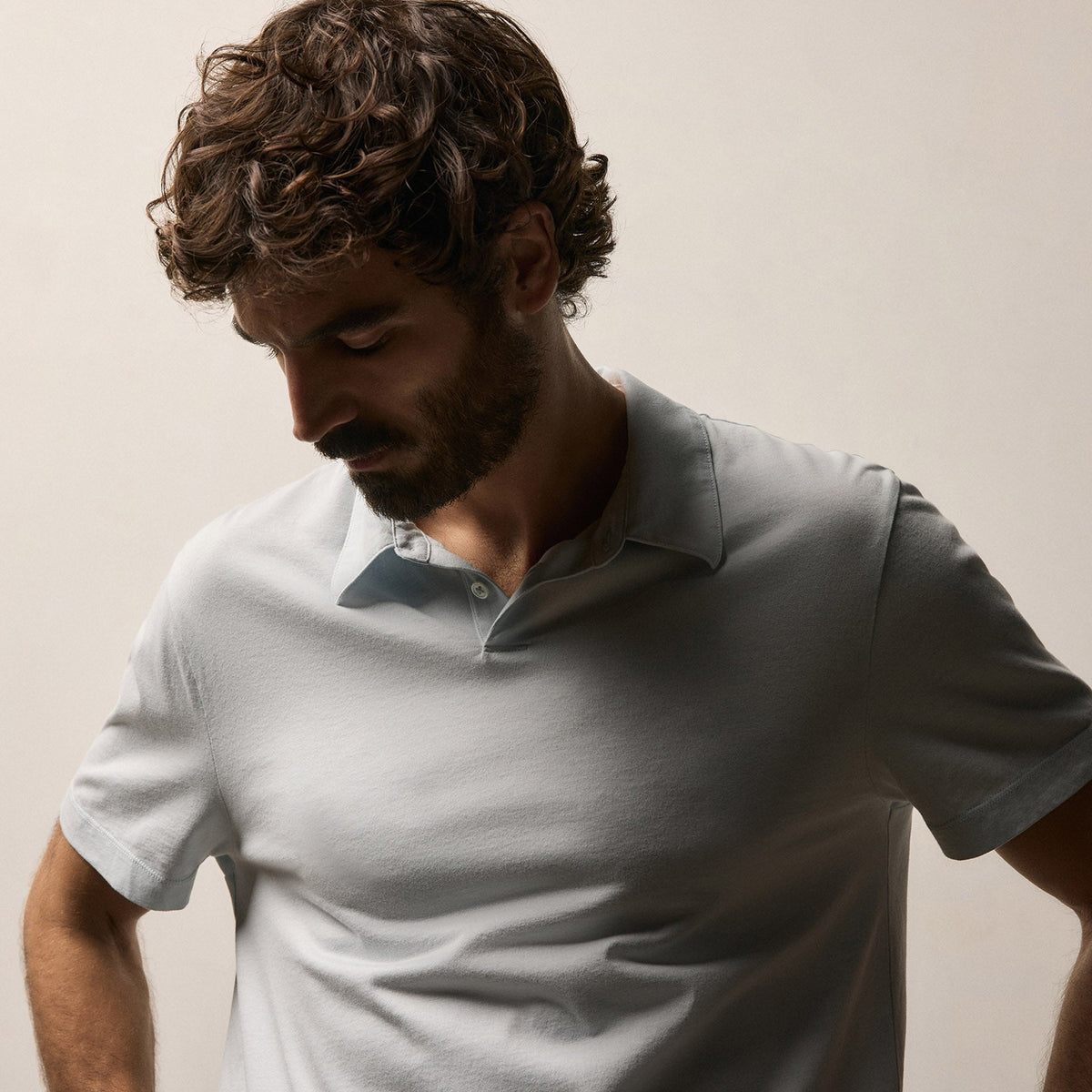 Brushed Lotus Polo in Memory | James Perse Los Angeles