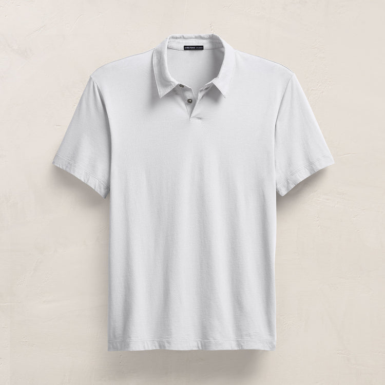 Brushed Lotus Polo - White