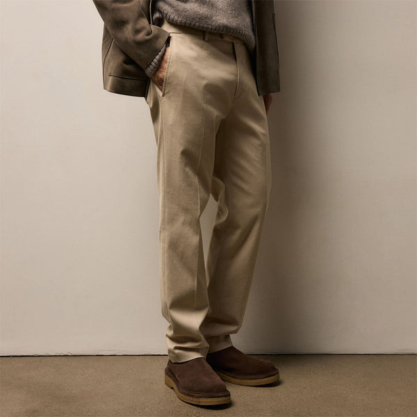 Cashmere Touch Twill Trouser in Stone | James Perse Los Angeles