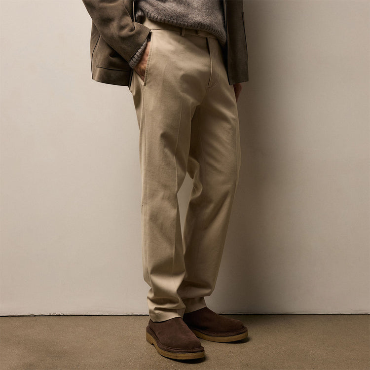 Cashmere Touch Twill Trouser in Stone | James Perse Los Angeles