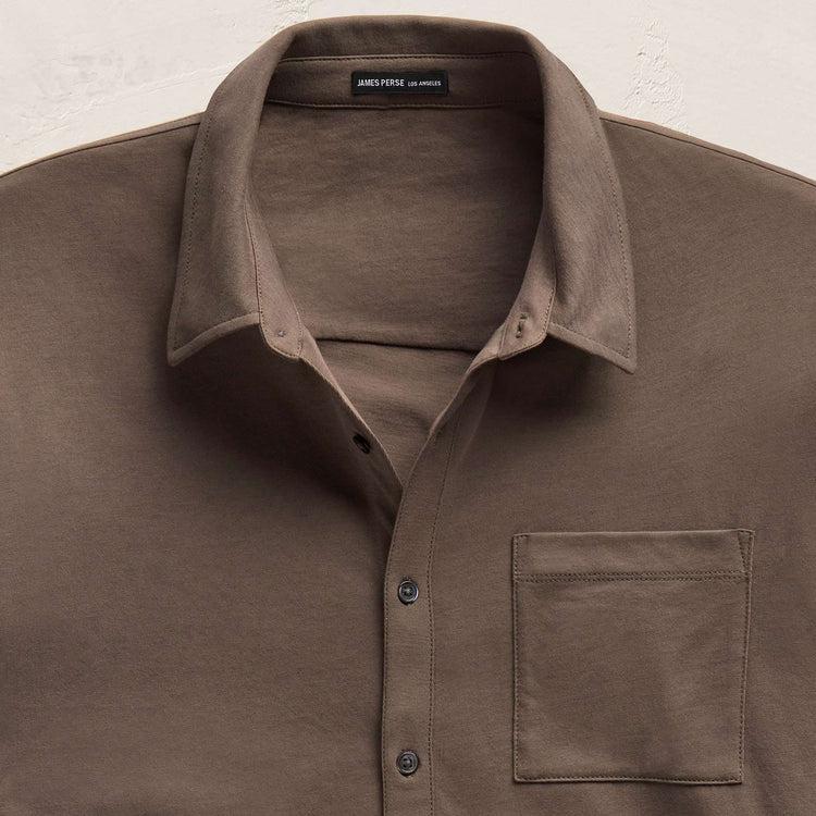 Clean Finish Jersey Shirt in Caribou | James Perse Los Angeles