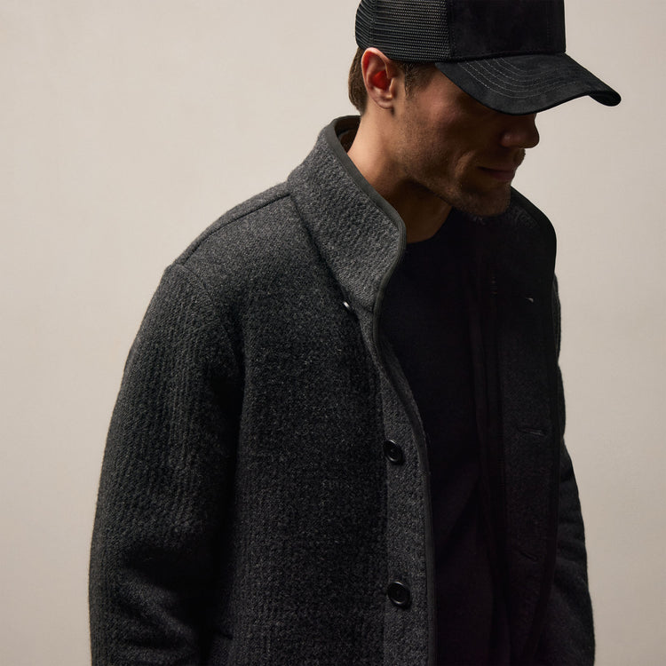 Double Faced Wool Jacket - Coal/Black
