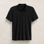 Luxe Lotus Jersey Polo in Black | James Perse Los Angeles