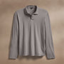 Luxe Lotus Jersey Long Sleeve Polo in Wolf | James Perse Los Angeles