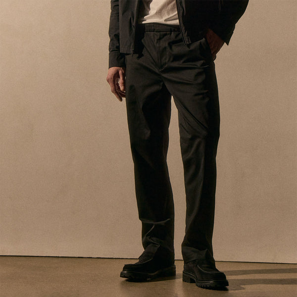 Stretch Micro Twl Golf Trouser in Black | James Perse Los Angeles