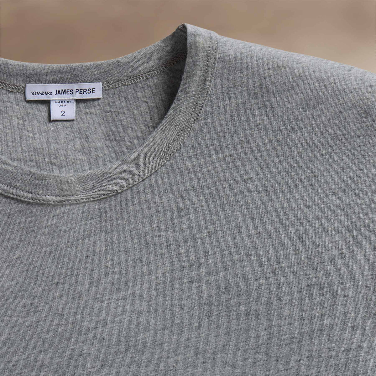Short Sleeve Crew Neck in Heather Grey | James Perse Los Angeles
