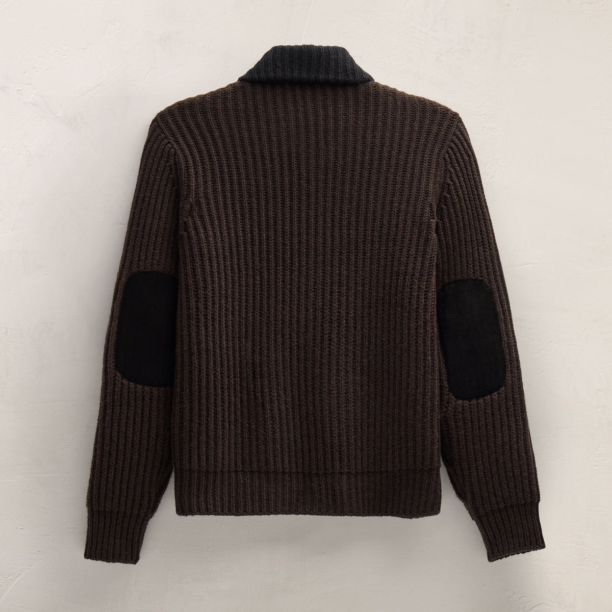 Zip Front Sweater in Kona/Black | James Perse Los Angeles