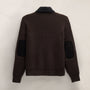Zip Front Sweater in Kona/Black | James Perse Los Angeles