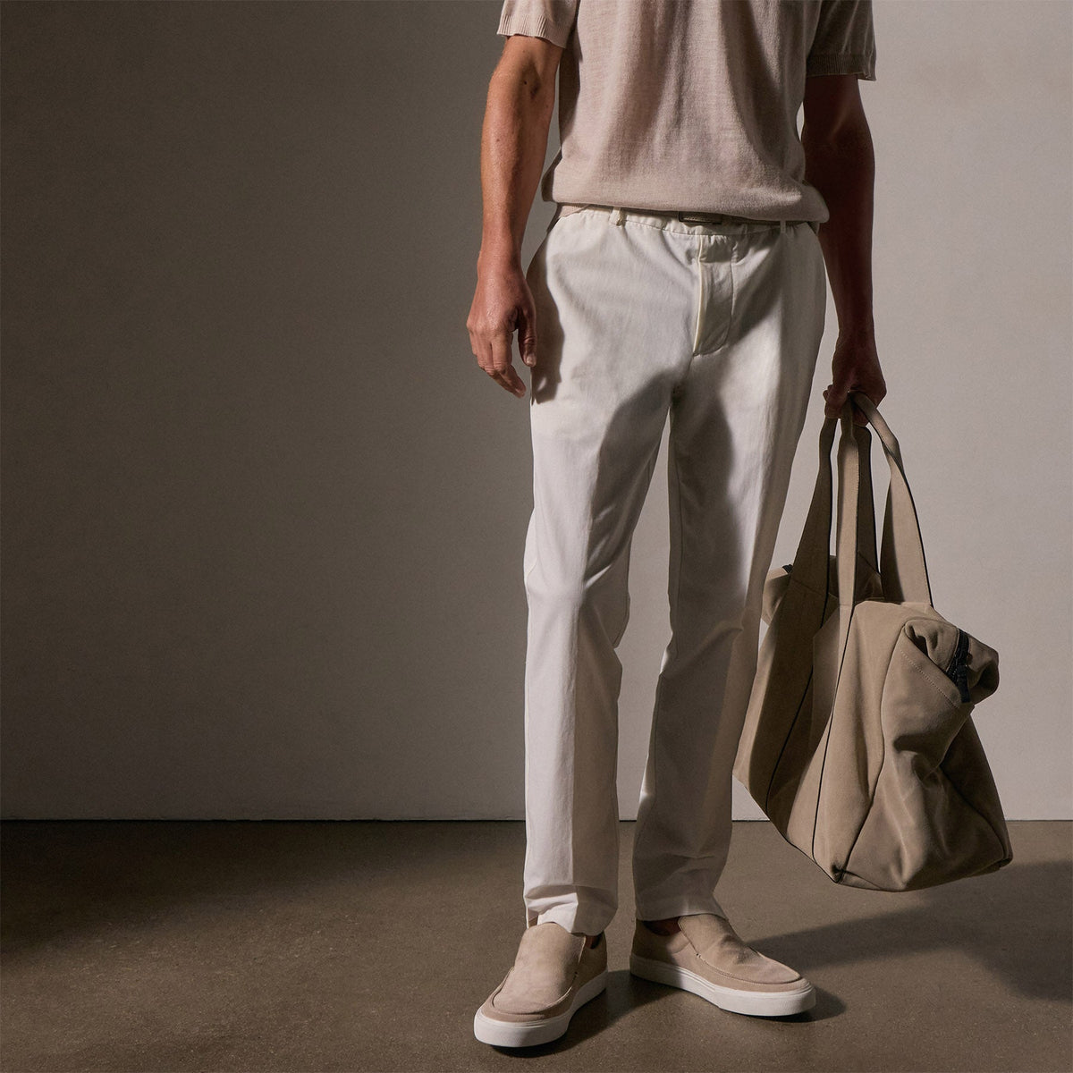 Golf Trouser in Off White | James Perse Los Angeles