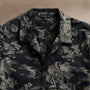 Island Poplin Print Short Sleeve Shirt in Black/Army Green Pigment | James Perse Los Angeles
