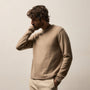 Italian Spun Cashmere Crewneck in Coffee/Stucco | James Perse Los Angeles