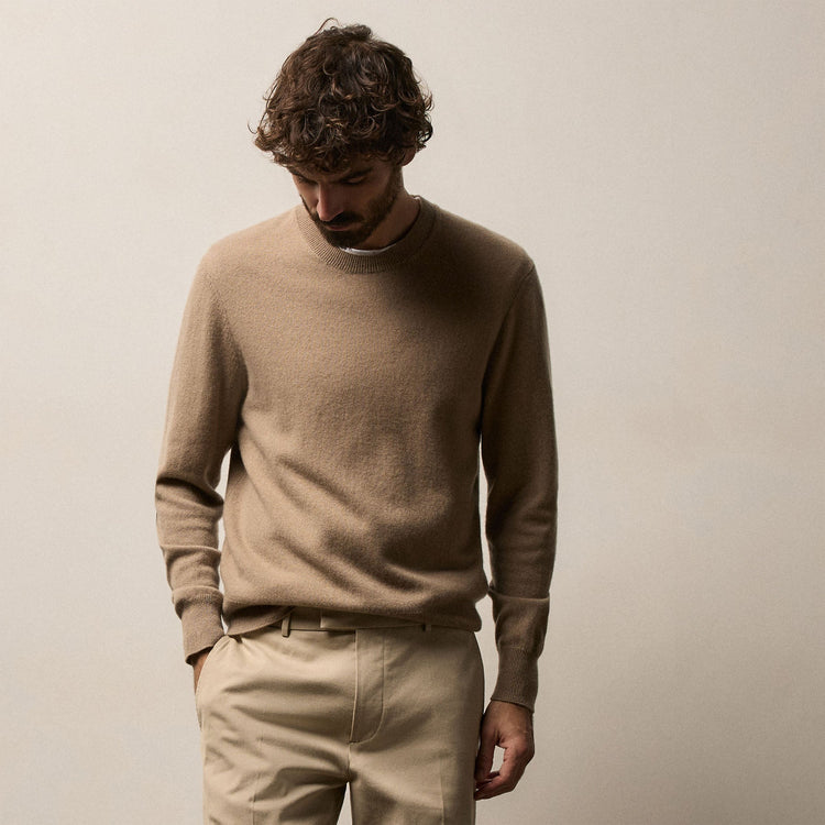 Italian Spun Cashmere Sweater in Coffee | James Perse Los Angeles