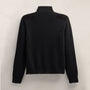 Italian Spun Cashmere Half Zip in Black | James Perse Los Angeles