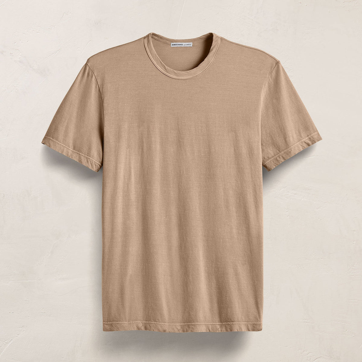 Short Sleeve Crew Neck in Coffee Pigment | James Perse Los Angeles