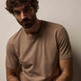 Short Sleeve Crew Neck in Coffee Pigment | James Perse Los Angeles