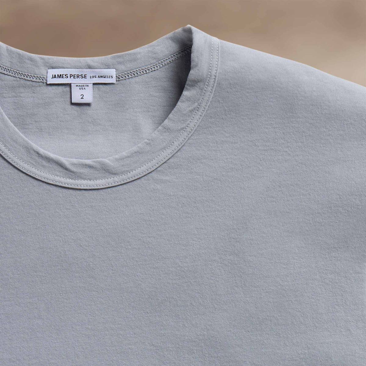 Short Sleeve Crew Neck in Grey Sky Pigment | James Perse Los Angeles
