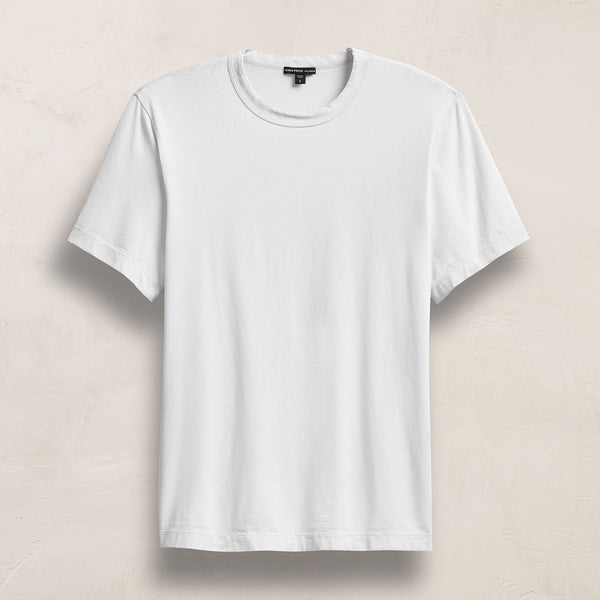 Heavy Luxe Jersey Crew in White | James Perse Los Angeles