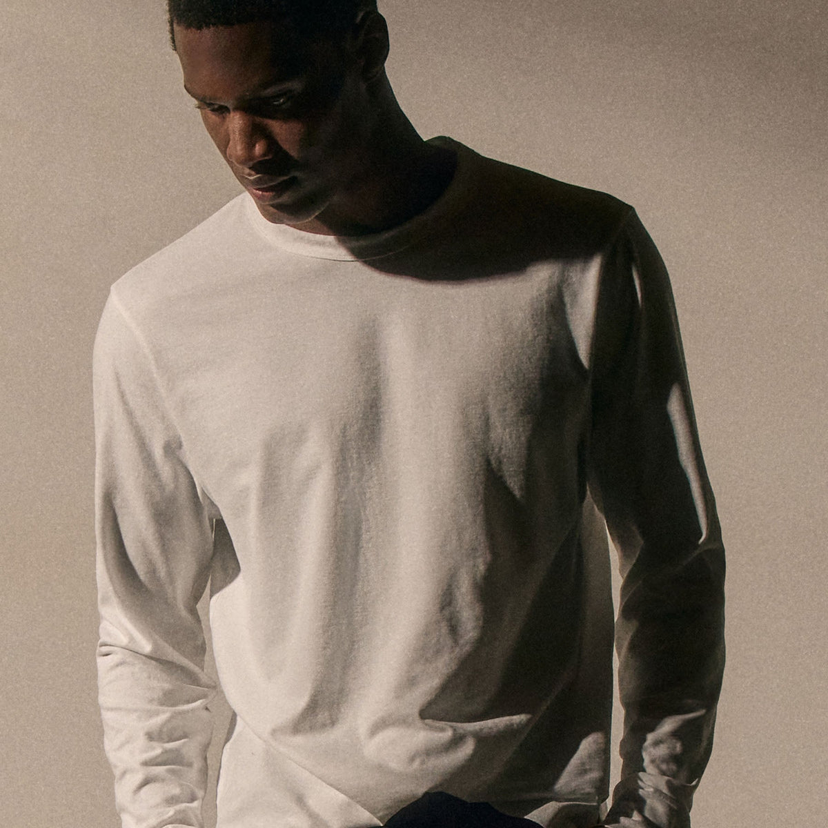 Heavy Luxe Jersey Long Sleeve in White | James Perse Los Angeles