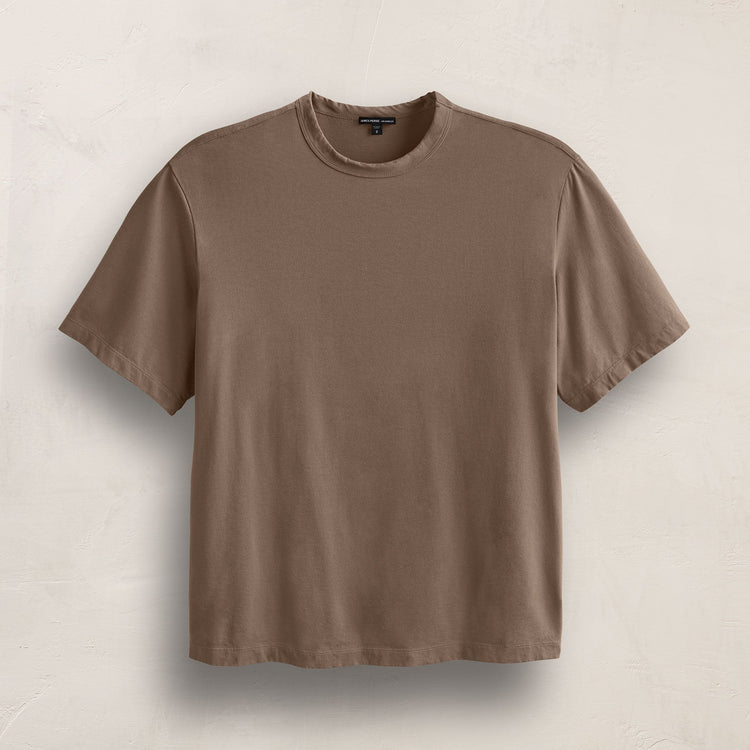 Heavy Luxe Jersey Oversized Crew in Caribou | James Perse Los Angeles