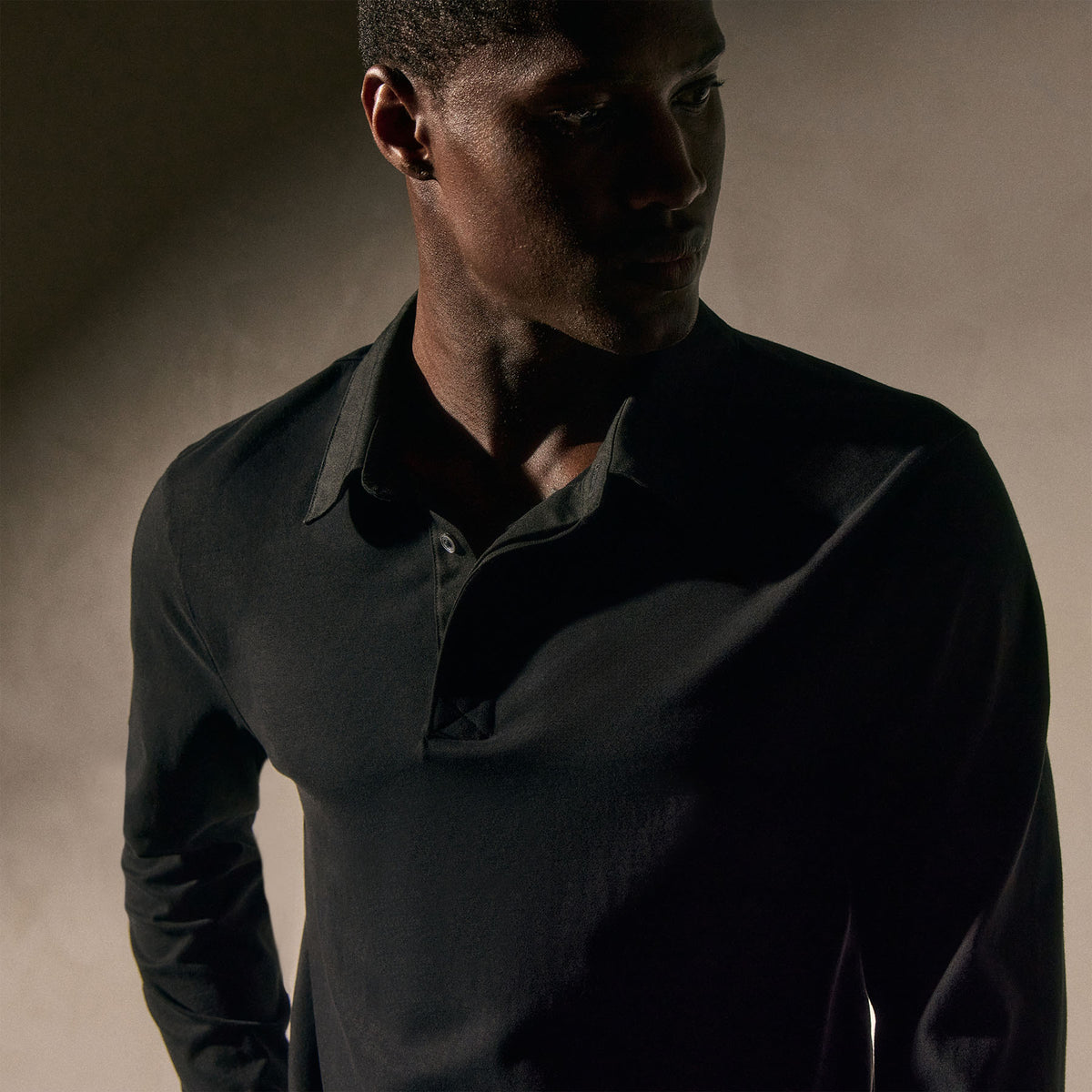 Heavy Luxe Rugby Polo - Black