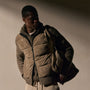 Suede Front Zip Up Sweater in Caribou | James Perse Los Angeles