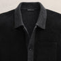 Suede Front Sweater Cardigan in Coal | James Perse Los Angeles