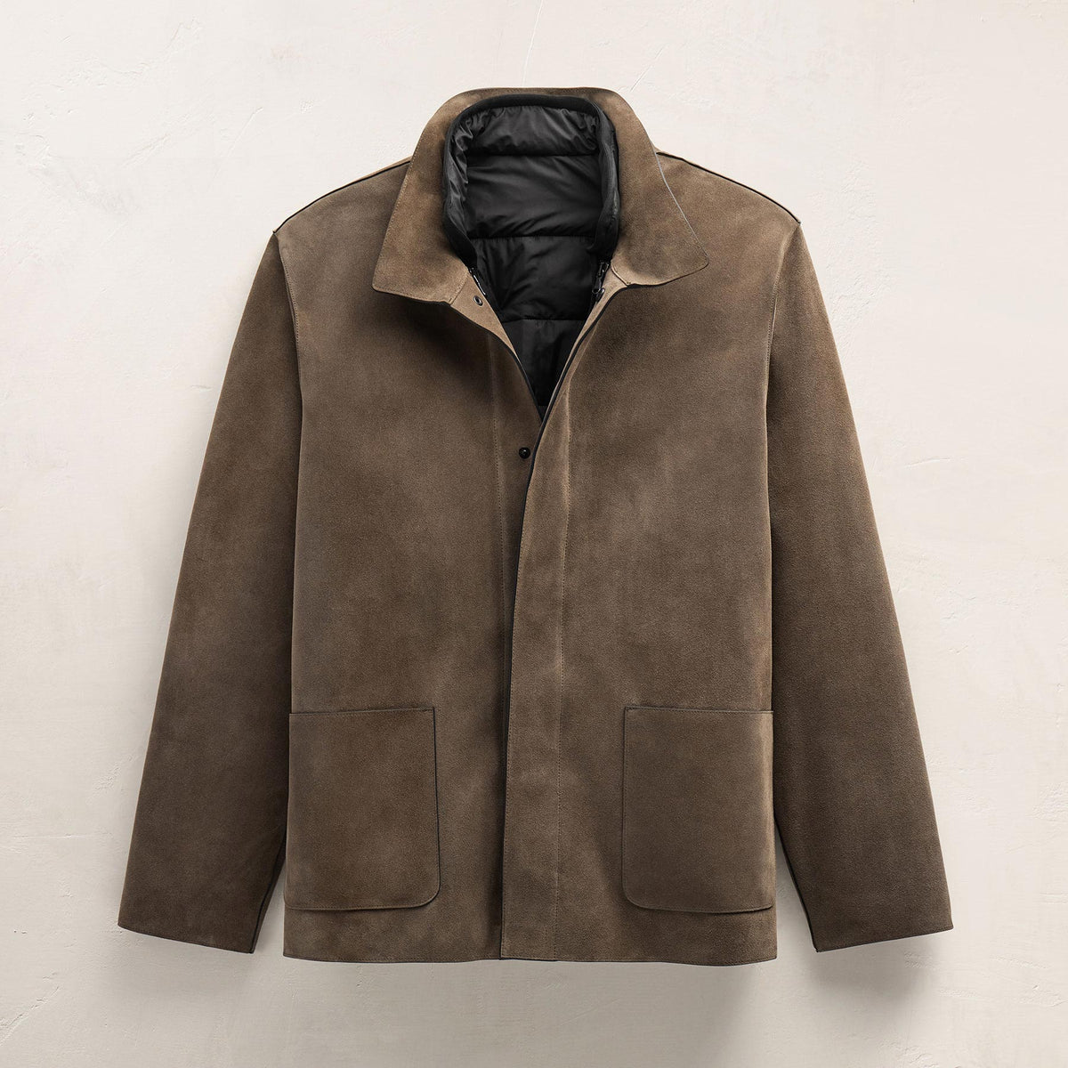 Suede Ranch Jacket in Caribou | James Perse Los Angeles