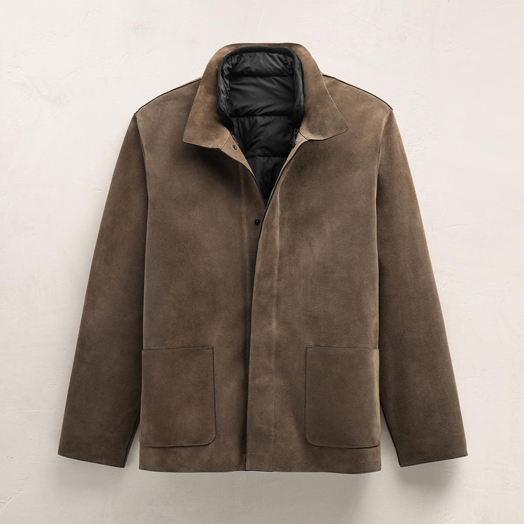 Suede Ranch Jacket in Caribou | James Perse Los Angeles