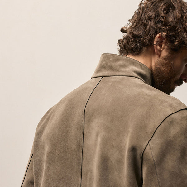 Suede Ranch Jacket in Caribou | James Perse Los Angeles