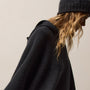 Hooded Poncho in Coal/Black | James Perse Los Angeles / Womens