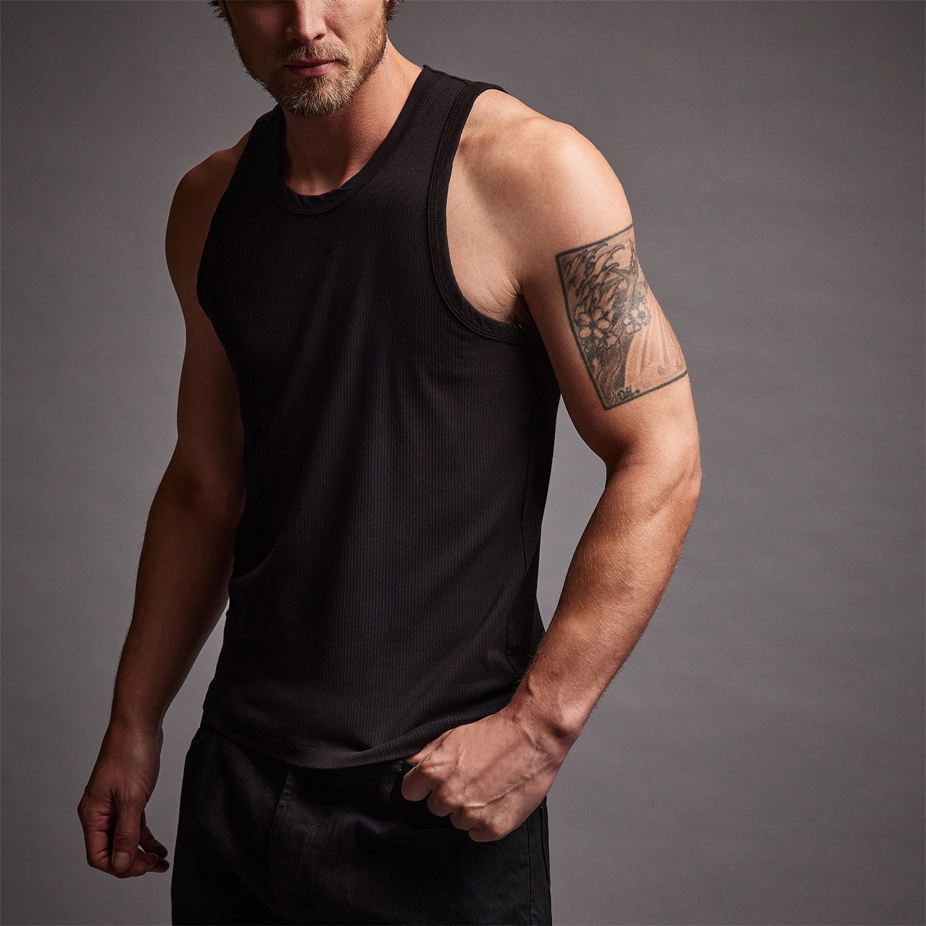 LA Skate Tank in Black | James Perse Los Angeles