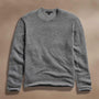 Soft Featherweight Cashmere Crew in Mid Heather Grey | James Perse Los Angeles
