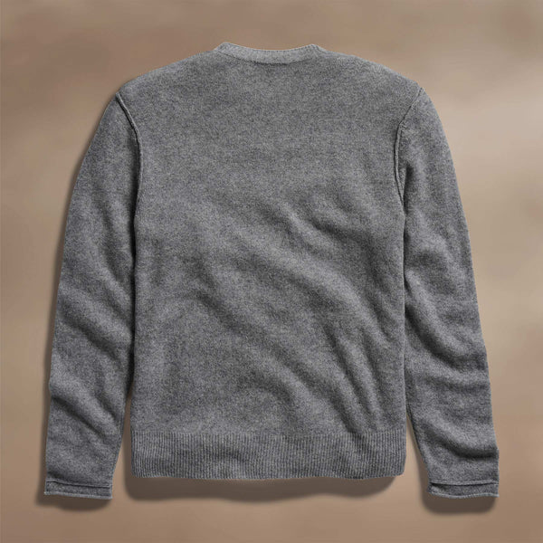 Soft Featherweight Cashmere Crew in Mid Heather Grey | James Perse Los Angeles