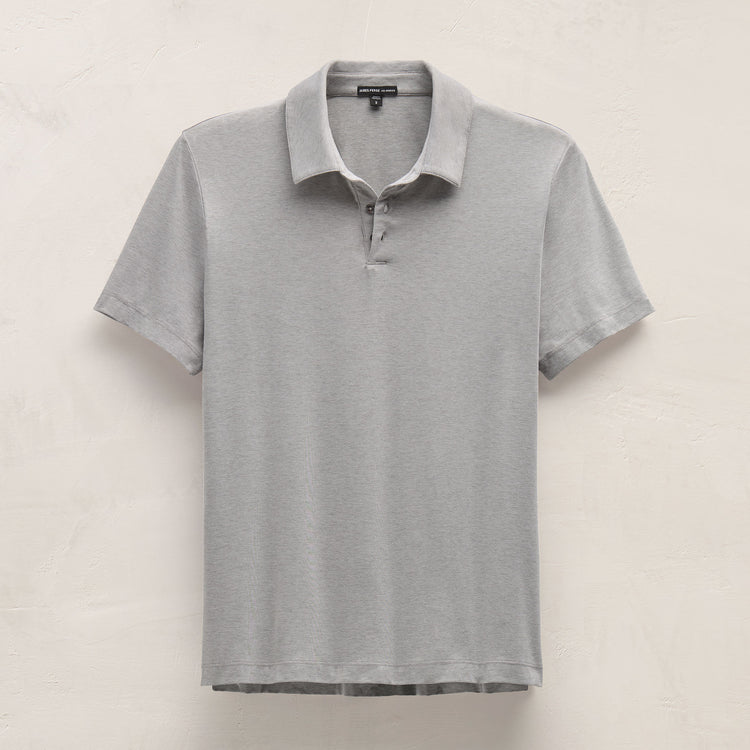 Performance Supima Pique Short Sleeve Polo in Concrete | James Perse Los Angeles