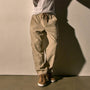 Suede Trimmed Track Pant in Natural/Tobacco | James Perse Los Angeles
