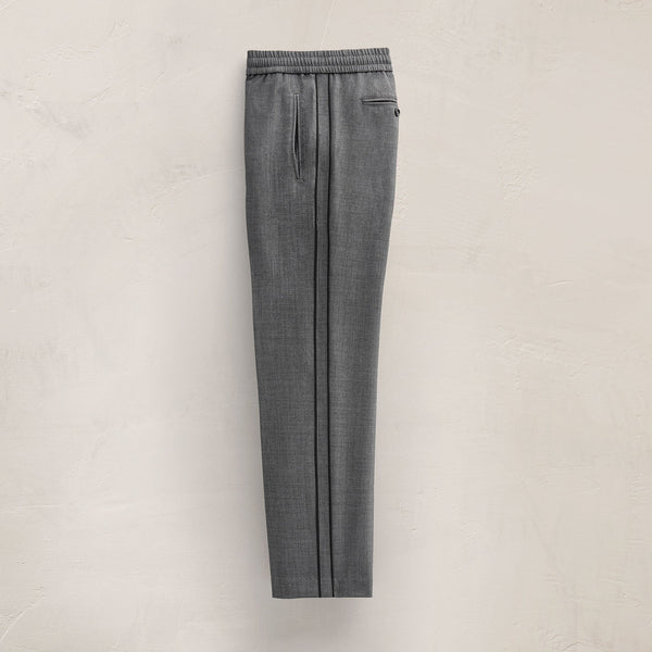 Wool Cashmere Flannel Side Piping Pant in Charcoal | James Perse Los Angeles