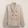 Double Breasted Cashmere Blazer in Stone | James Perse Los Angeles