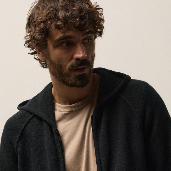 Recycled Cashmere Jacket in Black | James Perse Los Angeles